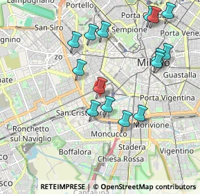 Mappa Via Tortona, 20100 Milano MI, Italia (2.02333)