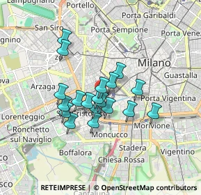 Mappa Via Tortona, 20100 Milano MI, Italia (1.26263)