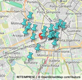 Mappa Via Tortona, 20100 Milano MI, Italia (1.317)