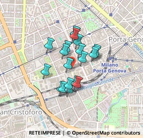Mappa Via Tortona, 20100 Milano MI, Italia (0.299)