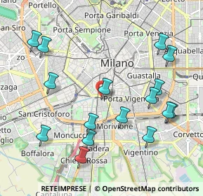 Mappa Viale Col di Lana, 20121 Milano MI, Italia (2.2625)