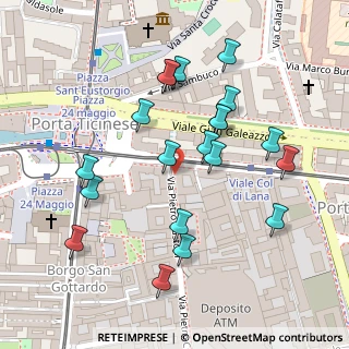 Mappa Viale Col di Lana, 20121 Milano MI, Italia (0.122)