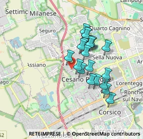 Mappa Via degli Abeti, 20152 Milano MI, Italia (1.4035)