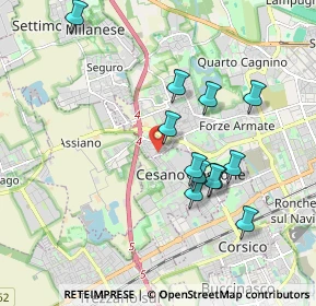 Mappa Via degli Abeti, 20152 Milano MI, Italia (1.76333)