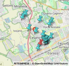 Mappa Via degli Abeti, 20152 Milano MI, Italia (1.607)