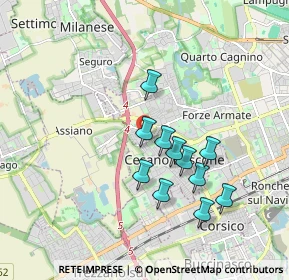 Mappa Via degli Abeti, 20152 Milano MI, Italia (1.55091)
