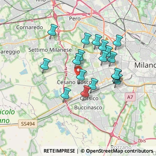 Mappa Via Gozzoli Via Monegherio, 20090 Cesano Boscone MI, Italia (3.22944)