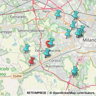 Mappa Via Gozzoli Via Monegherio, 20090 Cesano Boscone MI, Italia (4.69333)