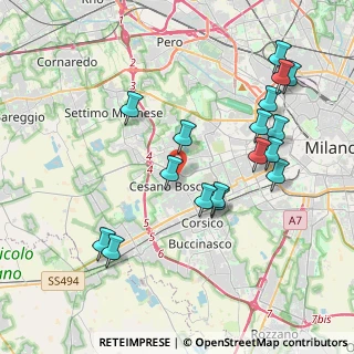 Mappa Via Gozzoli Via Monegherio, 20090 Cesano Boscone MI, Italia (4.13647)