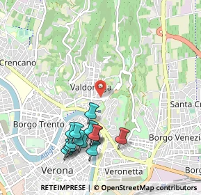 Mappa Via Castello S. Felice, 37128 Verona VR, Italia (1.09733)