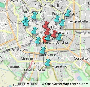 Mappa Via Col Moschin, 20136 Milano MI, Italia (1.46267)
