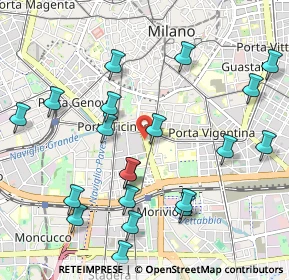 Mappa Via Col Moschin, 20136 Milano MI, Italia (1.165)