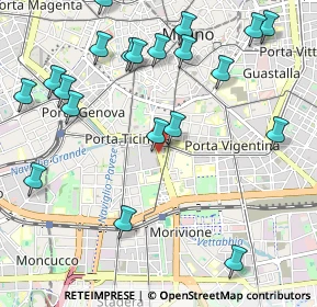 Mappa Via Col Moschin, 20136 Milano MI, Italia (1.2615)
