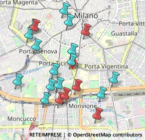 Mappa Via Col Moschin, 20136 Milano MI, Italia (1.0445)