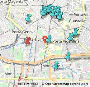 Mappa Via Col Moschin, 20136 Milano MI, Italia (1.111)