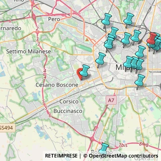 Mappa Via Angelo Inganni, 20147 Milano MI, Italia (6.007)