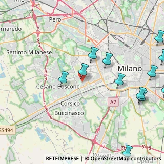 Mappa Via Angelo Inganni, 20147 Milano MI, Italia (5.53333)