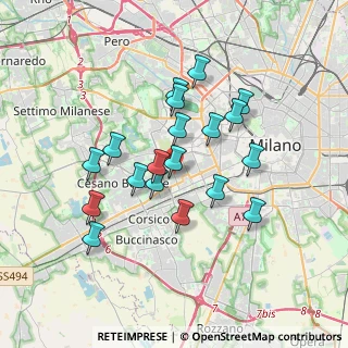 Mappa Via Angelo Inganni, 20147 Milano MI, Italia (3.09158)