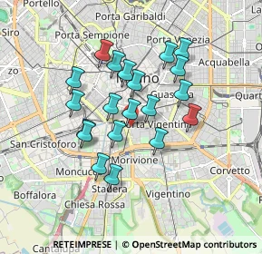 Mappa Via Guglielmo Röntgen, 20136 Milano MI, Italia (1.4475)