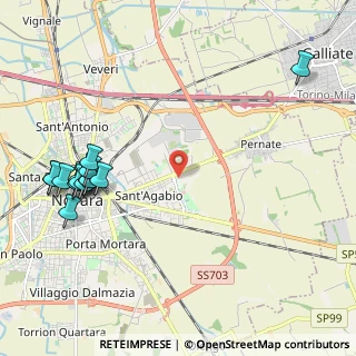 Mappa Piazzale Giuseppe Fortina, 28100 Novara NO, Italia (2.65571)