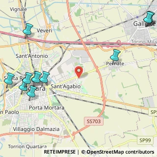 Mappa Piazzale Giuseppe Fortina, 28100 Novara NO, Italia (3.31333)