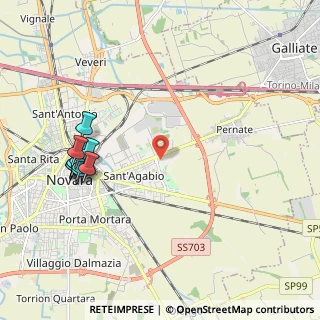 Mappa Piazzale Giuseppe Fortina, 28100 Novara NO, Italia (2.315)