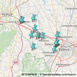 Mappa Via Mestrina, 35030 Veggiano PD, Italia (6.66846)