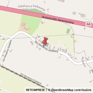 Mappa Via Gioberti, 45, 35030 La Casona PD, Italia, 35030 Rubano, Padova (Veneto)