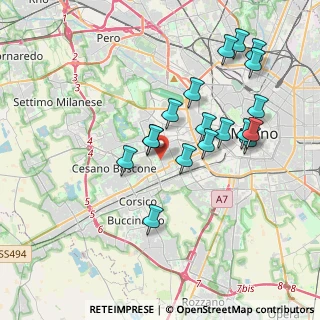 Mappa Via del Lucarino, 20147 Milano MI, Italia (3.69056)