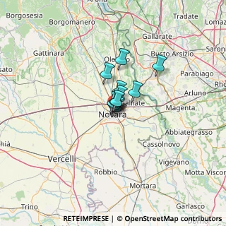 Mappa Via dei Caccia, 28100 Novara NO, Italia (4.84545)
