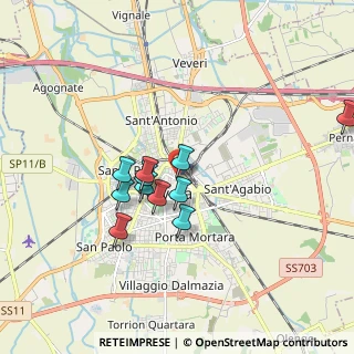 Mappa Via dei Caccia, 28100 Novara NO, Italia (1.46636)