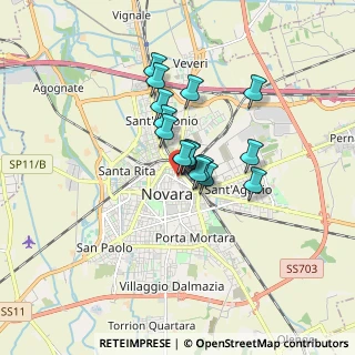 Mappa Via dei Caccia, 28100 Novara NO, Italia (1.134)