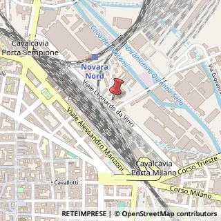 Mappa Viale Leonardo da Vinci, 16, 28100 Novara, Novara (Piemonte)