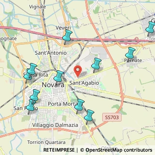 Mappa Strada Privata Due Ponti, 28100 Novara NO, Italia (2.56364)