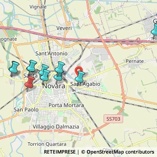 Mappa Strada Ii Ponti, 28100 Novara NO, Italia (2.46909)