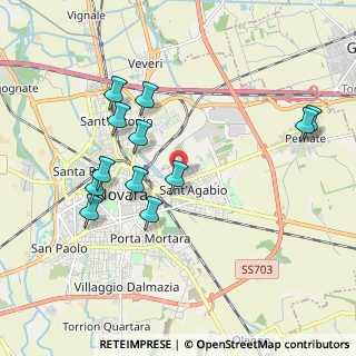 Mappa Strada Privata Due Ponti, 28100 Novara NO, Italia (1.94333)
