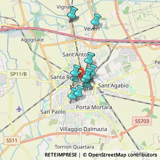 Mappa Via Alessandro Antonelli, 28100 Novara NO, Italia (1.25833)