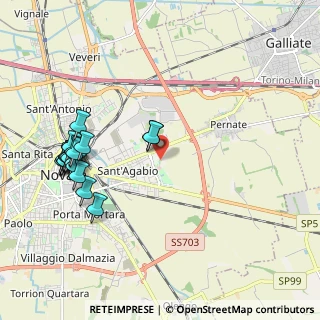 Mappa Via Umberto Barozzi, 28100 Novara NO, Italia (2.31)