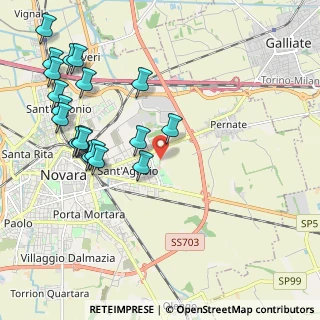 Mappa Via Umberto Barozzi, 28100 Novara NO, Italia (2.42789)