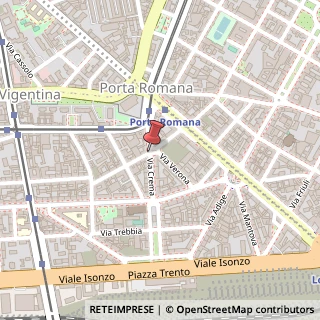 Mappa Via Crema,  7, 20135 Milano, Milano (Lombardia)