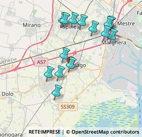 Mappa Via Stazione Oriago, 30034 Mira VE, Italia (3.82)