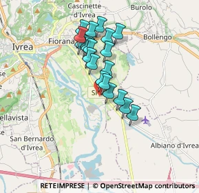 Mappa Via Frandina, 10015 Ivrea TO, Italia (1.3745)