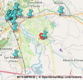 Mappa Via Frandina, 10015 Ivrea TO, Italia (3.1455)