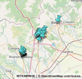 Mappa Via Frandina, 10015 Ivrea TO, Italia (12.166)