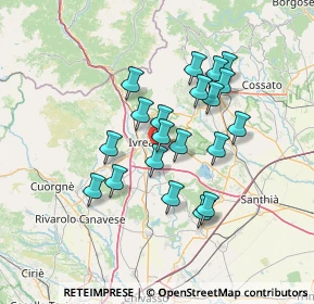 Mappa Via Frandina, 10015 Ivrea TO, Italia (11.5825)