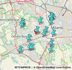 Mappa Via dei Garofani, 20147 Milano MI, Italia (3.38667)