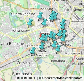 Mappa Via dei Garofani, 20147 Milano MI, Italia (1.496)