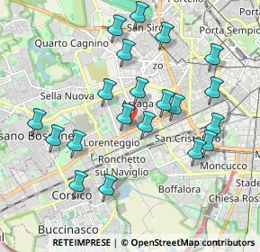 Mappa Via dei Garofani, 20147 Milano MI, Italia (1.9555)