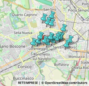 Mappa Via dei Garofani, 20147 Milano MI, Italia (1.1045)