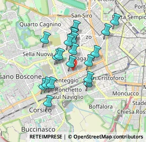 Mappa Via dei Garofani, 20147 Milano MI, Italia (1.495)